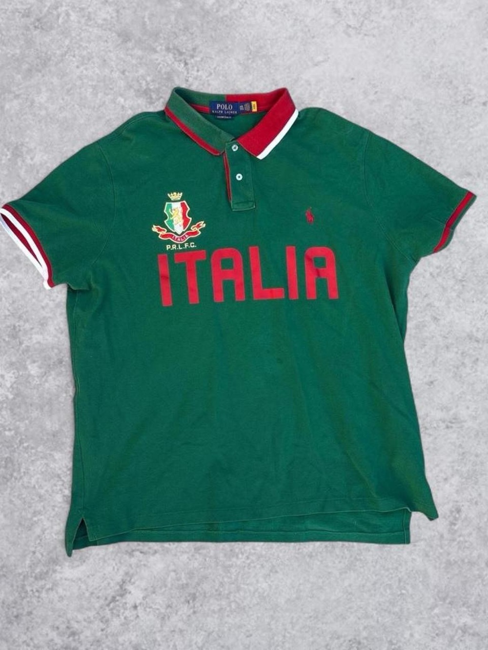 Polo by Ralph Lauren Green Polo with Red Italia Lettering